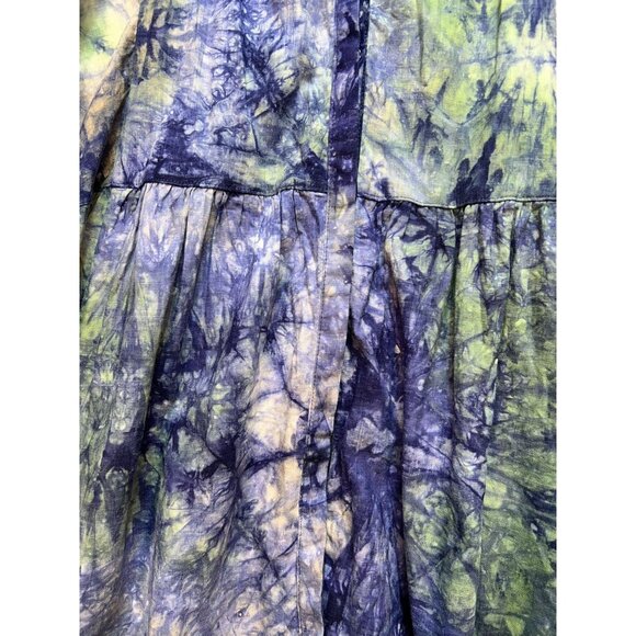 Cabi Womens Woodstock Tunic Blouse Medium Multicolor Tie-Dye Button Front Casual - Picture 8 of 13